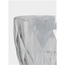 Бокал-кубок для вина, 300 мл, стекло, серый, Diamond color