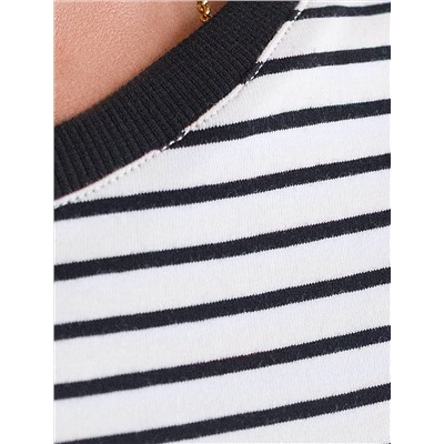 Топ в полоску из премиального хлопка с эластаном