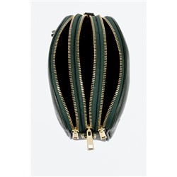 Bandolera de piel Verde oscuro