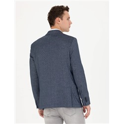 Açık Lacivert Slim Fit Ceket