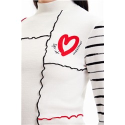 Camiseta canalé arty corazón