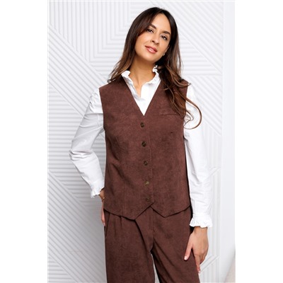 Костюм брючный вельветовый с жилеткой 399MOC