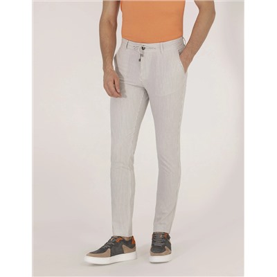 Gri Slim Fit Kanvas Pantolon