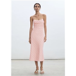 Vestido midi estampado cuadros