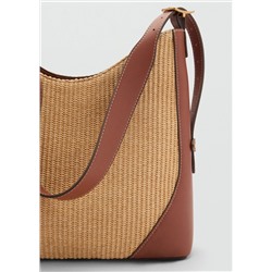 Bolso hombro efecto rafia