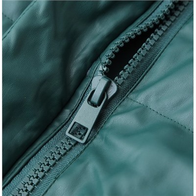 Женский жилет из искусственной кожи