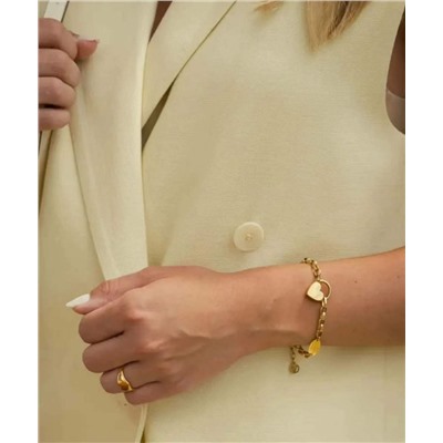 Комплект Pau*l Valentin*e из подвески и браслет покрытый настоящим золотом  Экспорт в Германию