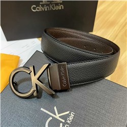 Кожаный ремень с супер текстурированным рисунком личи CALVIN KLEI*N ОРИГИНАЛ!