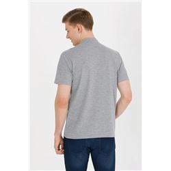 Erkek Gri Melanj Hakim Yaka Tişört