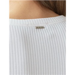 Футболка из трикотажа в широкий рубчик