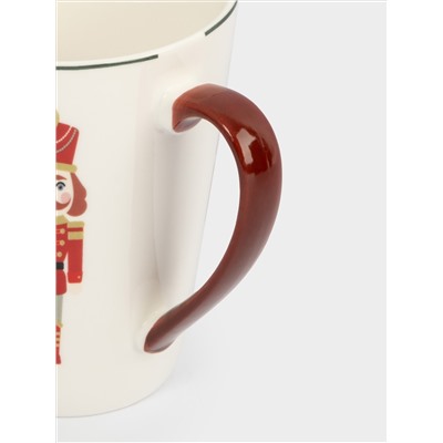 Кружка, 420 мл, фарфор N, бело-бордовая, Щелкунчики, Nutcracker