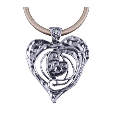 Кулон (вставки: Текстиль серый; покрытие: Серебро)JHN9784