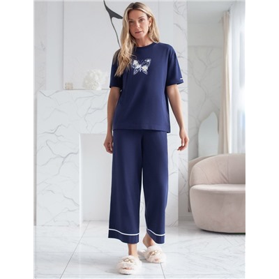 Футболка с принтом свободная эластичная из премиального хлопка