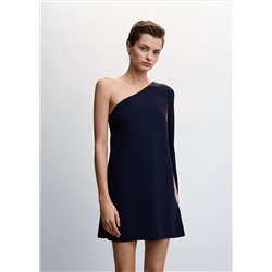 Vestido asimétrico capa