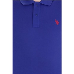 Erkek Mavi Basic Polo Yaka Tişört