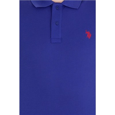 Erkek Mavi Basic Polo Yaka Tişört