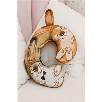 Подушка игрушка С любовью зайчата 30*40