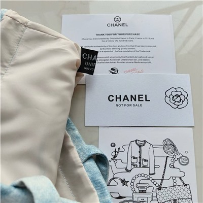 Тканевая сумка шопер в нежно-голубом цвете  Chane*l 🩷