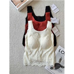 Бархатный французский кружевной топ / бюстгальтер   LA PERL*A