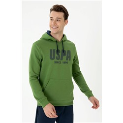Erkek Yeşil Kapüşonlu Sweatshirt