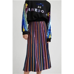 Falda midi rayas
