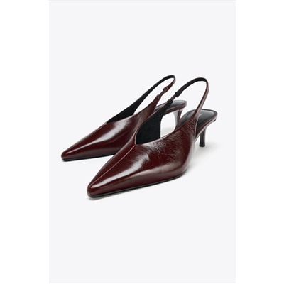 LEATHER SLINGBACK SHOES