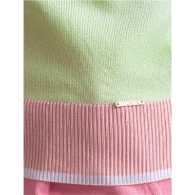 Джемпер с V-вырезом с коротким рукавом из вискозы