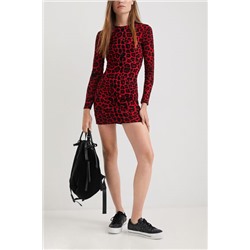 Vestido corto slim leopardo