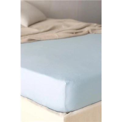 Belle King Size Plus Lastikli Bambu Çarşaf - Mavi