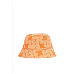 Kadın Turuncu Bucket Şapka