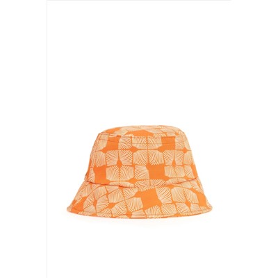 Kadın Turuncu Bucket Şapka