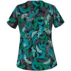 UA Floating Feathers Pewter Print Top