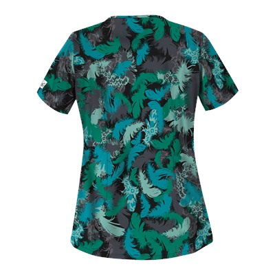 UA Floating Feathers Pewter Print Top