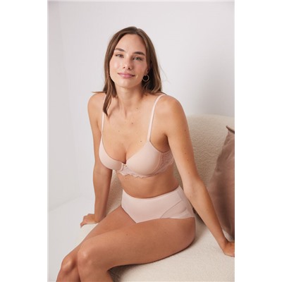 Braga reductora alta nude encaje