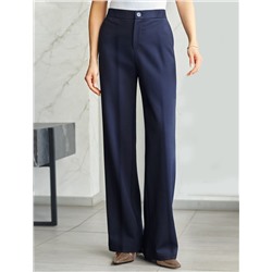 Прямые брюки из джерси на резинке сзади