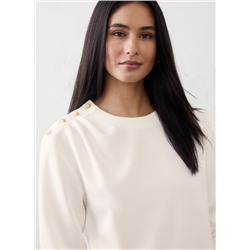 Knit Button-Shoulder Top