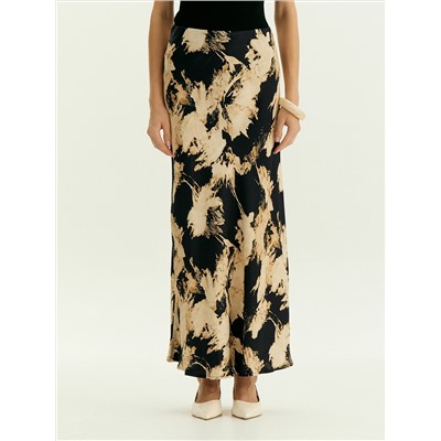 Юбка а-силуэта из вискозы, S1055/carn