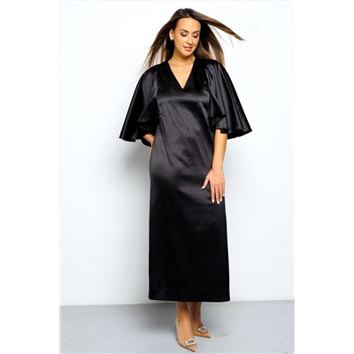 Платье длинное с воланами 397BLK