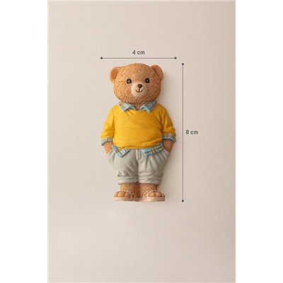 Champ Bear Magnet - Sarı - 4x8 cm
