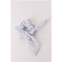 Scrunchie rayas azul lazo