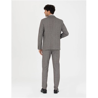 Kahverengi Ex. Slim Fit Takım Elbise