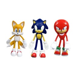 Детская игрушка с подвижными руками и ногами Super Soni*c Wire Doll ( набор 3 шт)