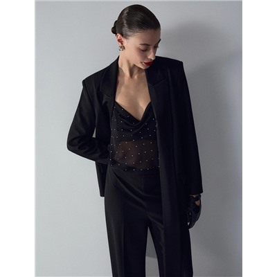 Жакет-смокинг с атласной отделкой, ML798/ubo