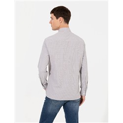 Kahverengi Regular Fit Uzun Kollu Gömlek