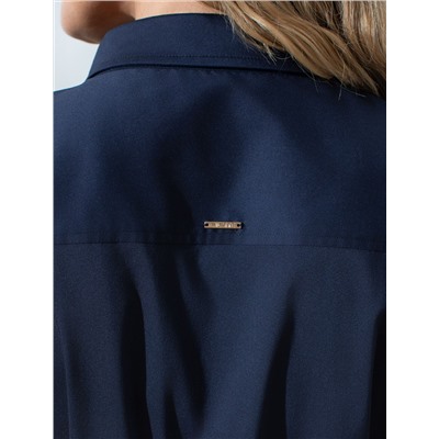 Платье А-силуэта с поясом из легкого хлопкового поплина