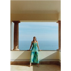 Vestido halter estampado
