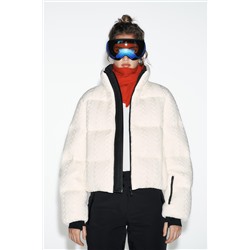 FAUX SHEARLING PADDED ANORAK 80% DOWN 20% FEATHER HEIQ XREFLEX™ RECCO® TECHNOLOGY SKI COLLECTION, CHARACTERISTICS