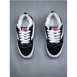Утепленные кроссовки Van*s Vans official Knu Skool классические черно-белые плюс бархат