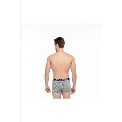 U.S. Polo Assn. U.S. Polo Assn. Erkek Siyah - Antrasit -Baskılı 3 lü Kutulu Boxer - Çoklu Renk - BATDN80D49Y6T