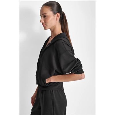 LOGO-EMBELLISHED HOODIE JACKET